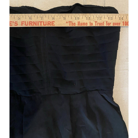 Sparkle & Fade Dark Dress Womens Size 0 Sleeveless Black Silky Sheath Dress - Picture 8 of 10